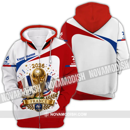 Unisex Shirt - Custom France World Cup 2026 Shirt - Zipper Hoodie / S - T-shirt