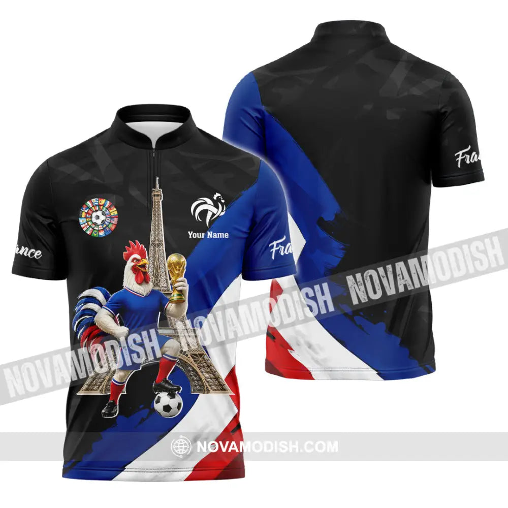 Unisex Shirt - Custom France World Cup 2026 Shirt - Zipper Polo Shirt / S - T-shirt