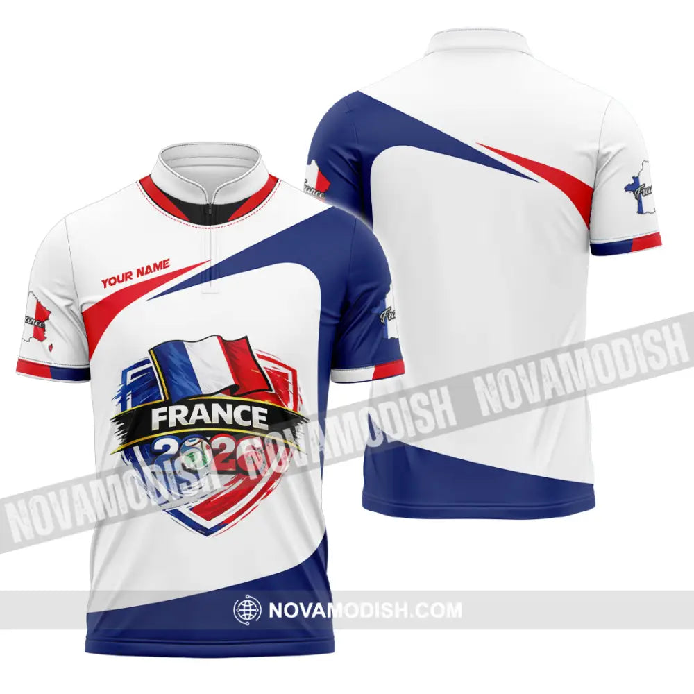 Unisex Shirt - Custom France World Cup 2026 Shirt - Zipper Polo Shirt / S - T-shirt