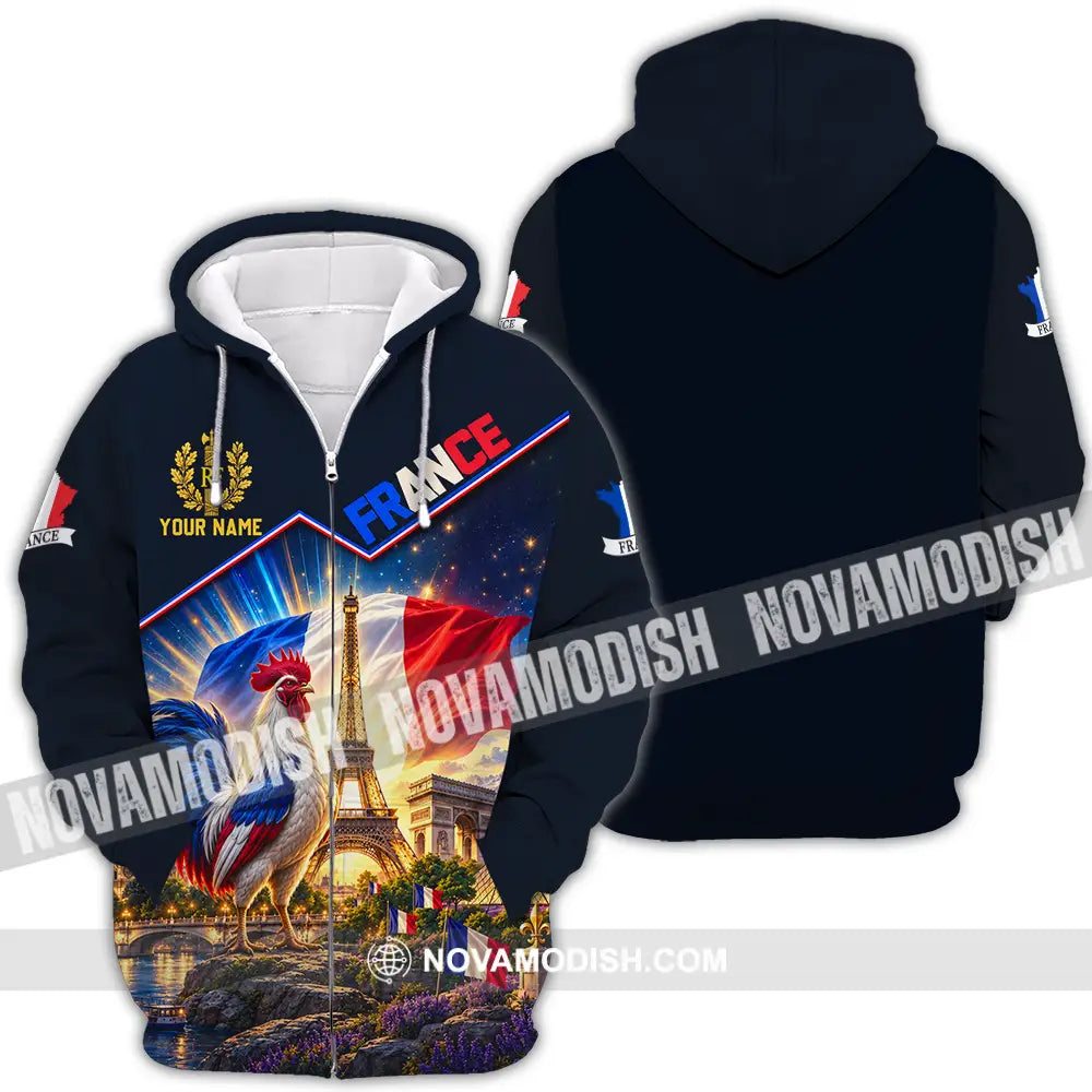 Unisex Shirt - Custom France Shirt - Zipper Hoodie / S - T-shirt
