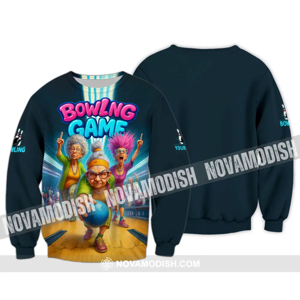 Unisex Shirt - Custom Funny Bowling Game Shirt Long Sleeve / S T-shirt