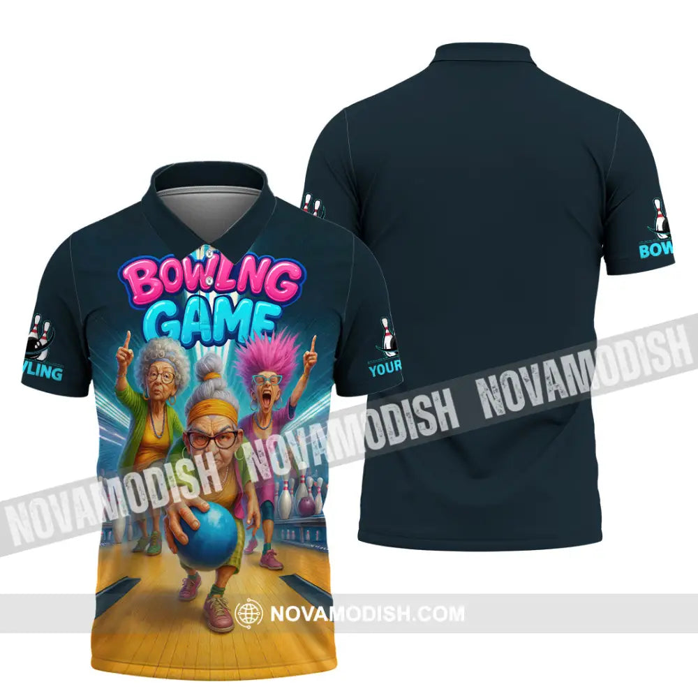 Unisex Shirt - Custom Funny Bowling Game Shirt Polo Shirt / S T-shirt