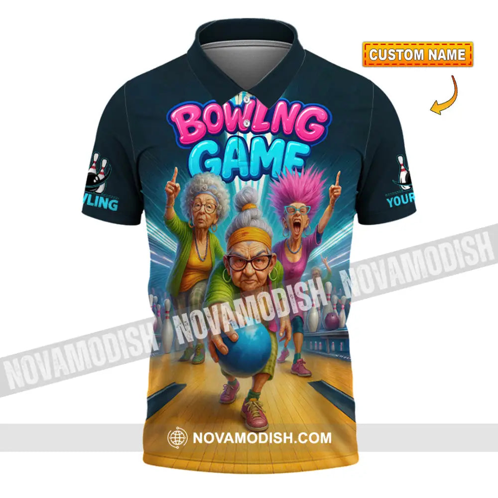 Unisex Shirt - Custom Funny Bowling Game Shirt T-shirt