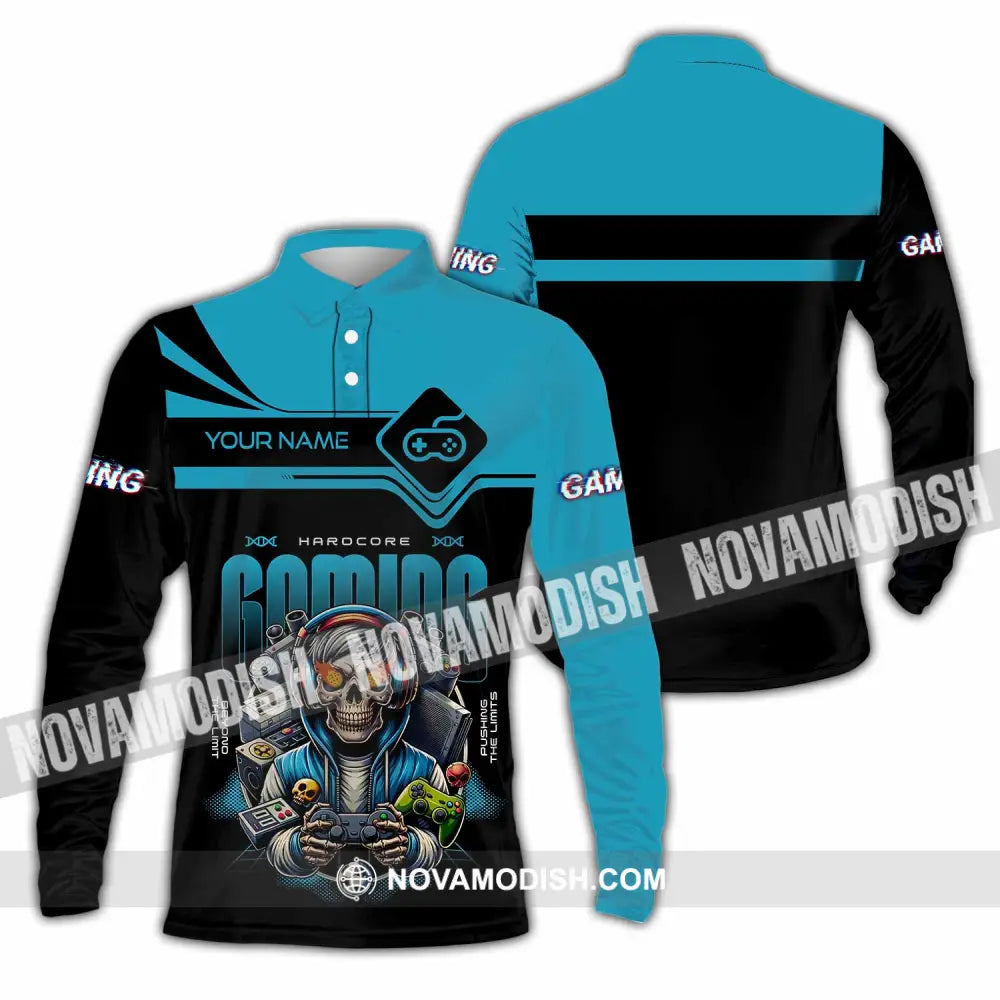Unisex Shirt - Custom Gaming Lover Shirt Long Sleeve Polo / S T-shirt