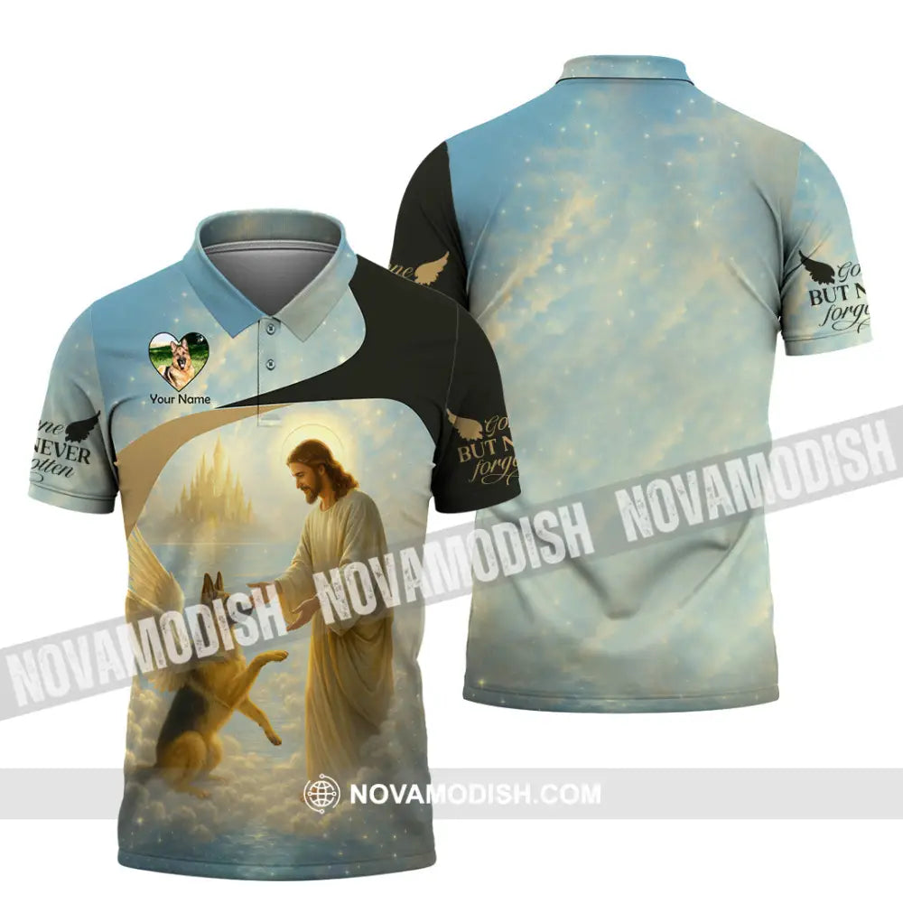 Unisex Shirt - Custom German Shepherd Gone But Never Forgotten Shirt Polo Shirt / S T-shirt