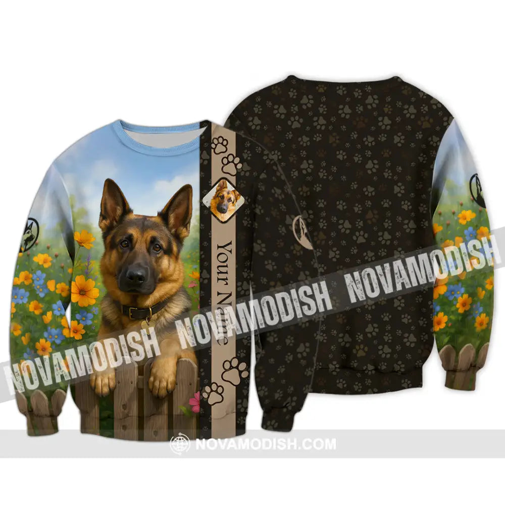 Unisex Shirt - Custom German Shepherd Shirt Long Sleeve / S T-shirt