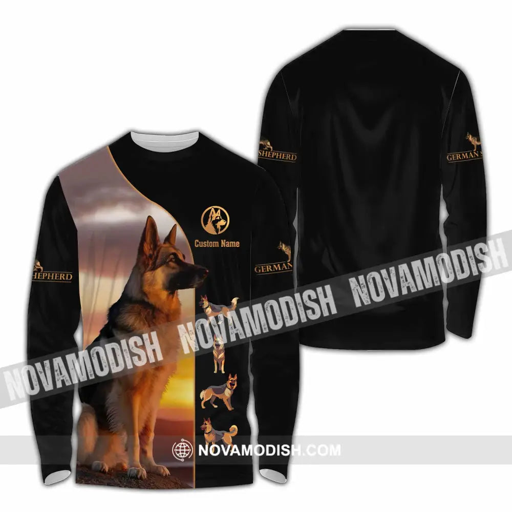 Unisex Shirt - Custom German Shepherd Shirt Long Sleeve Shirt / S T-shirt