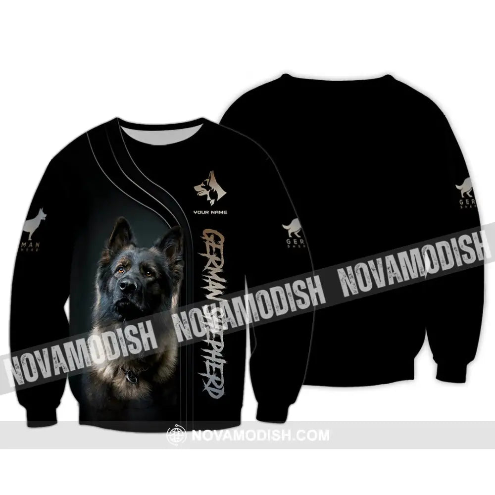 Unisex Shirt Custom German Shepherd T-Shirt For Dog Lovers Long Sleeve / S T-Shirt