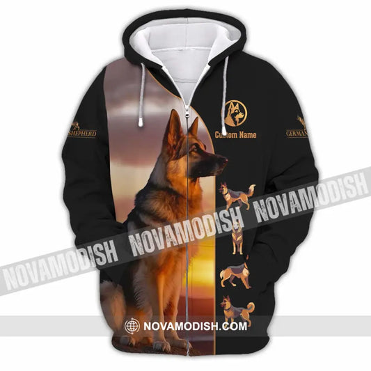 Unisex Shirt - Custom German Shepherd Shirt Zipper Hoodie / S T-shirt