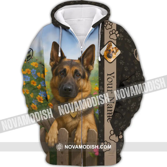 Unisex Shirt - Custom German Shepherd Shirt Zipper Hoodie / S T-shirt