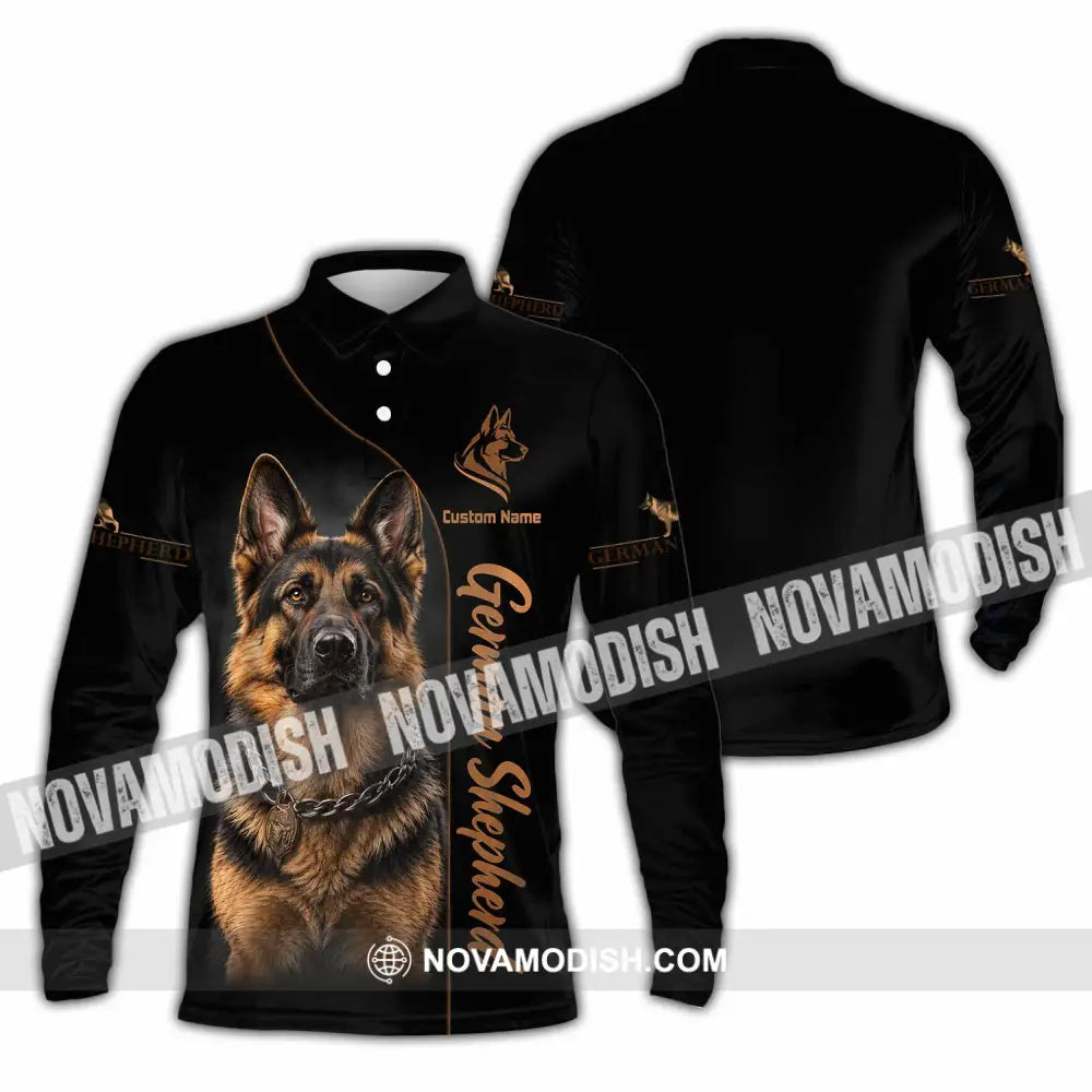 Unisex Shirt - Custom German Shepherds Shirt - Long Sleeve Polo / S - T-shirt