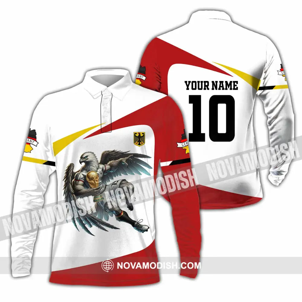 Unisex Shirt - Custom Germany 3D Shirt Long Sleeve Polo / S T-shirt