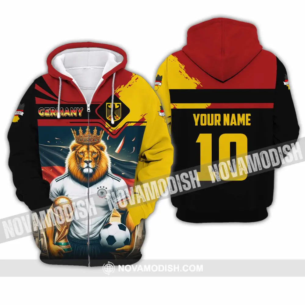 Unisex Shirt - Custom Germany 3D Shirt Zipper Hoodie / S T-shirt