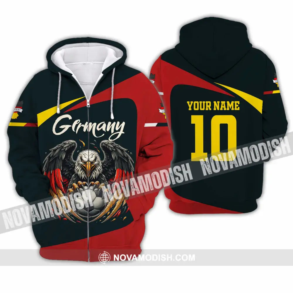 Unisex Shirt - Custom Germany 3D Shirt Zipper Hoodie / S T-shirt