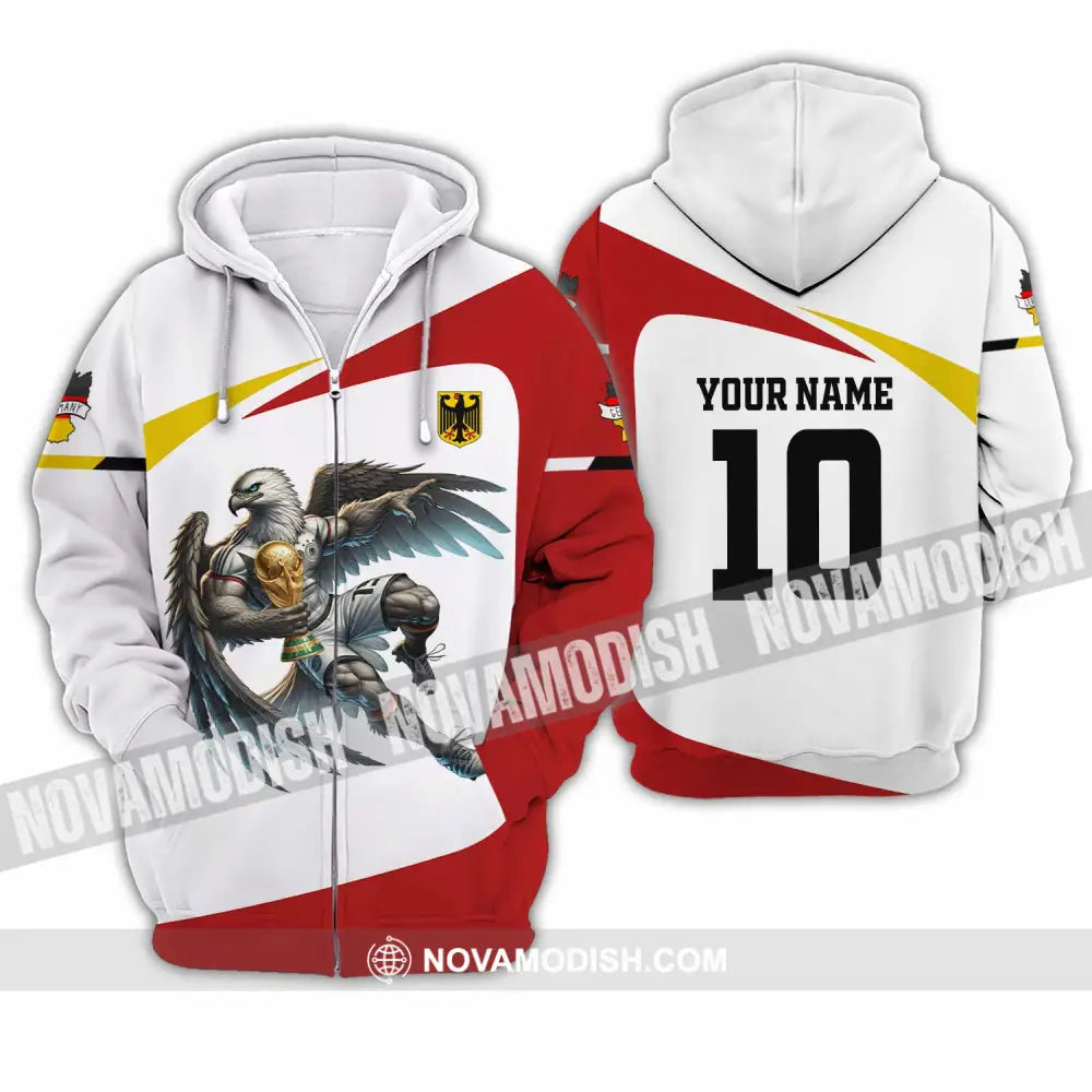 Unisex Shirt - Custom Germany 3D Shirt Zipper Hoodie / S T-shirt