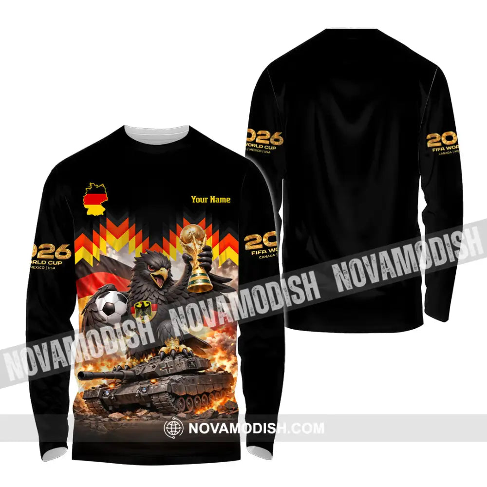 Unisex Shirt - Custom Germany World Cup 2026 3D Shirt Long Sleeve Shirt / S T-shirt