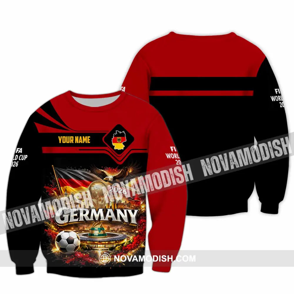 Unisex Shirt - Custom Germany World Cup 2026 3D Shirt Long Sleeve / S T-shirt
