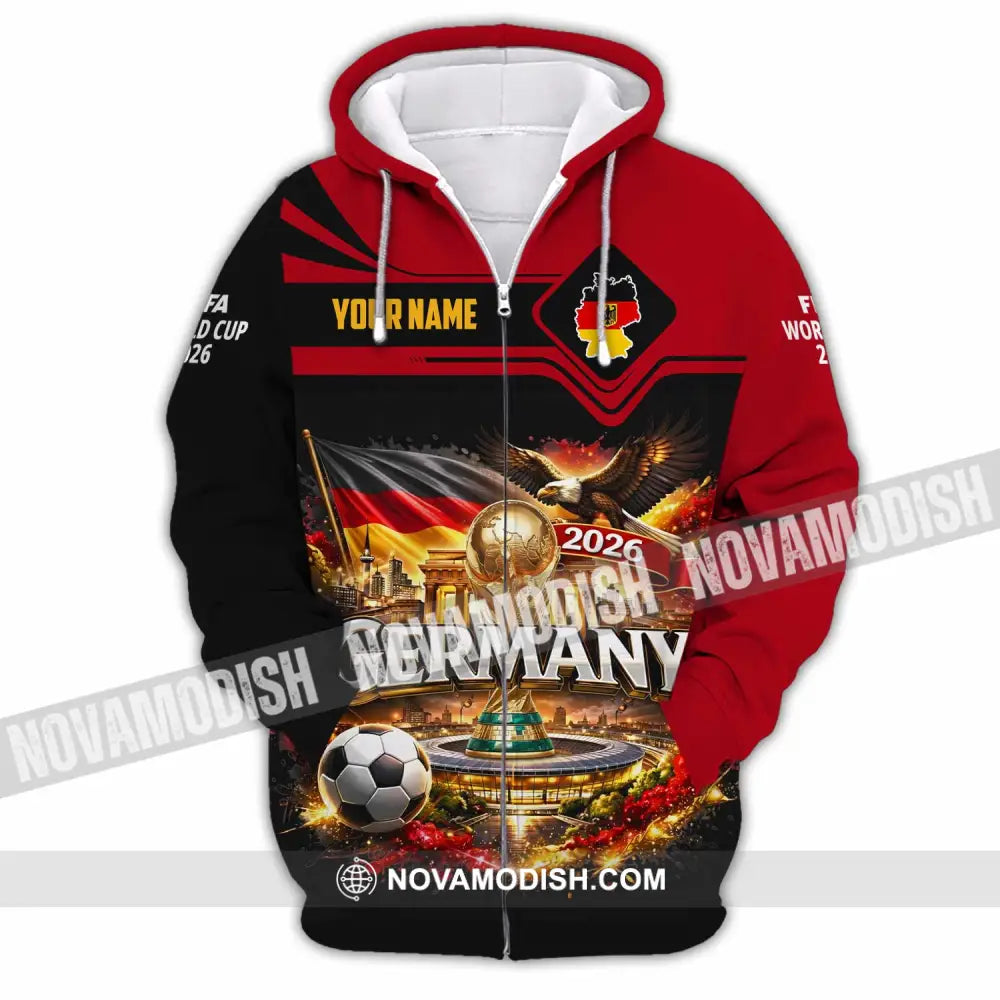 Unisex Shirt - Custom Germany World Cup 2026 3D Shirt Zipper Hoodie / S T-shirt