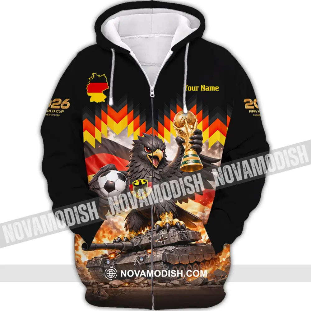 Unisex Shirt - Custom Germany World Cup 2026 3D Shirt Zipper Hoodie / S T-shirt