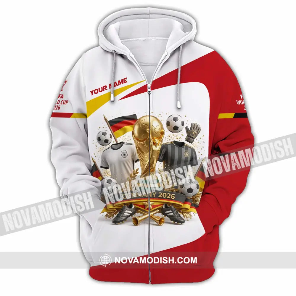 Unisex Shirt - Custom Germany World Cup 2026 3D Shirt - Zipper Hoodie / S - T-shirt