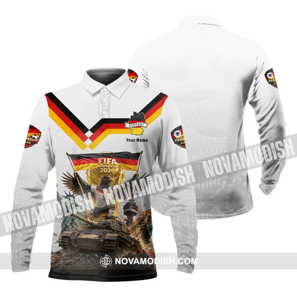 Unisex Shirt - Custom Germany World Cup 2026 Shirt - Long Sleeve Polo / S - T-shirt