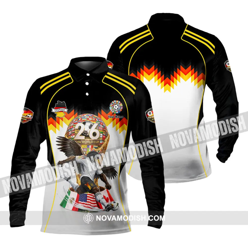 Unisex Shirt - Custom Germany World Cup 2026 Shirt - Long Sleeve Polo / S - T-shirt