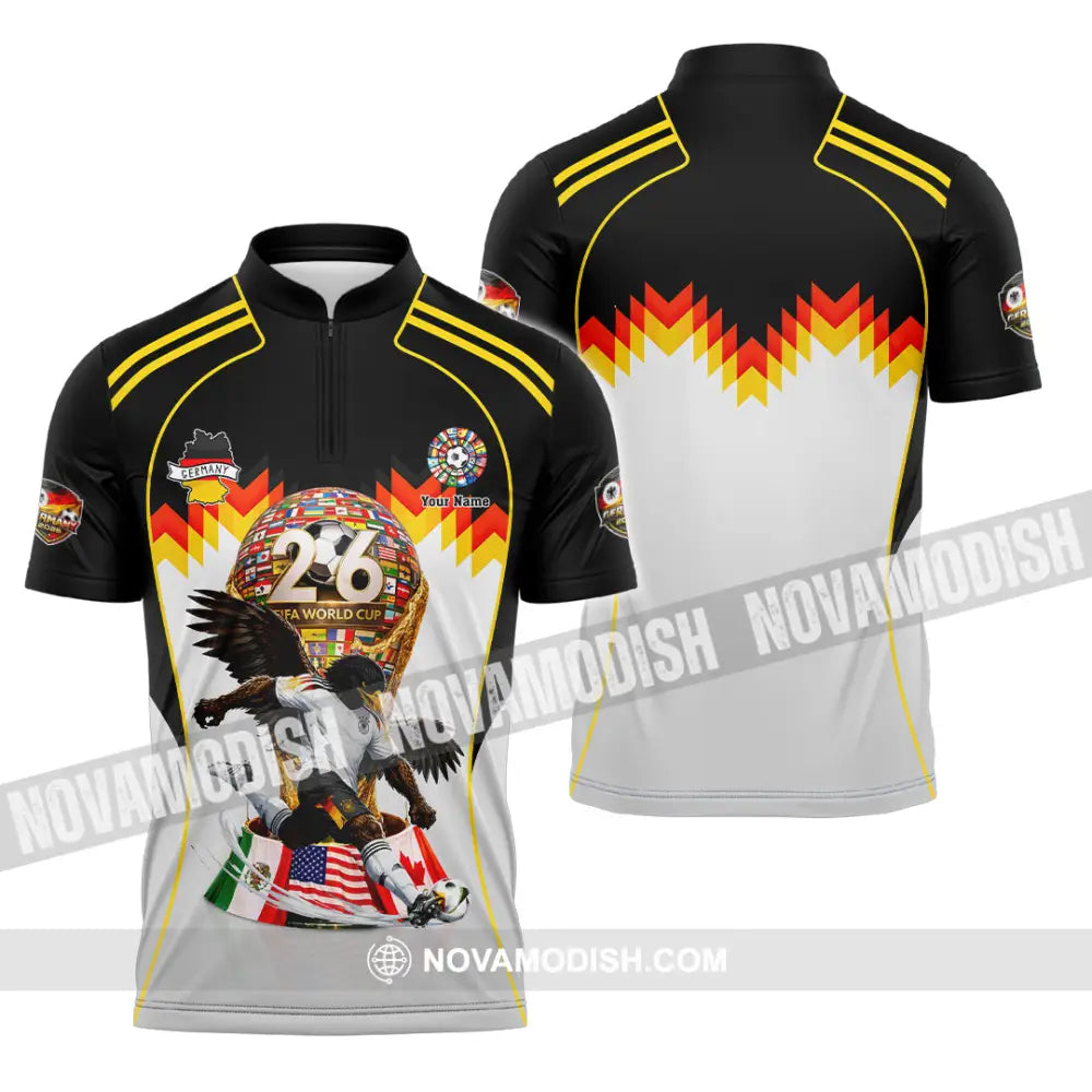 Unisex Shirt - Custom Germany World Cup 2026 Shirt - Zipper Polo Shirt / S - T-shirt