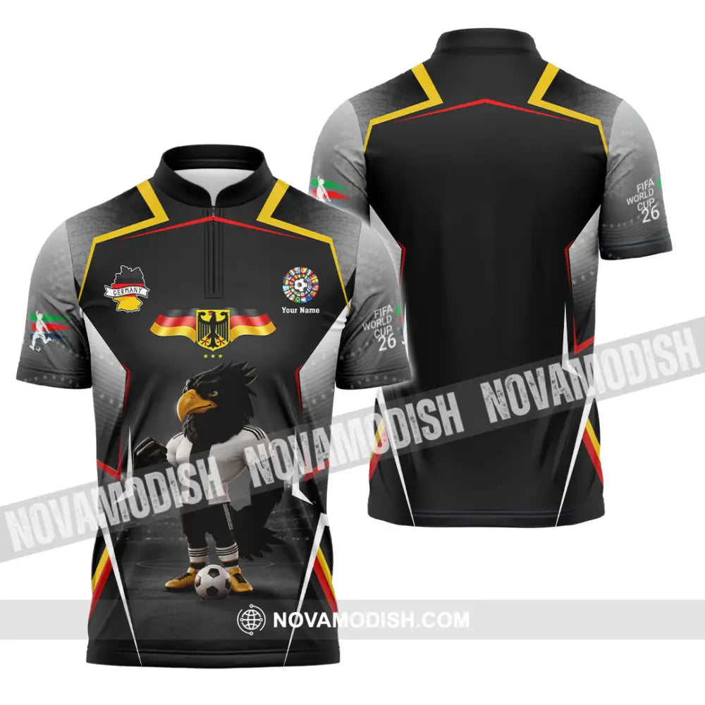 Unisex Shirt - Custom Germany World Cup 2026 Shirt - Zipper Polo Shirt / S - T-shirt