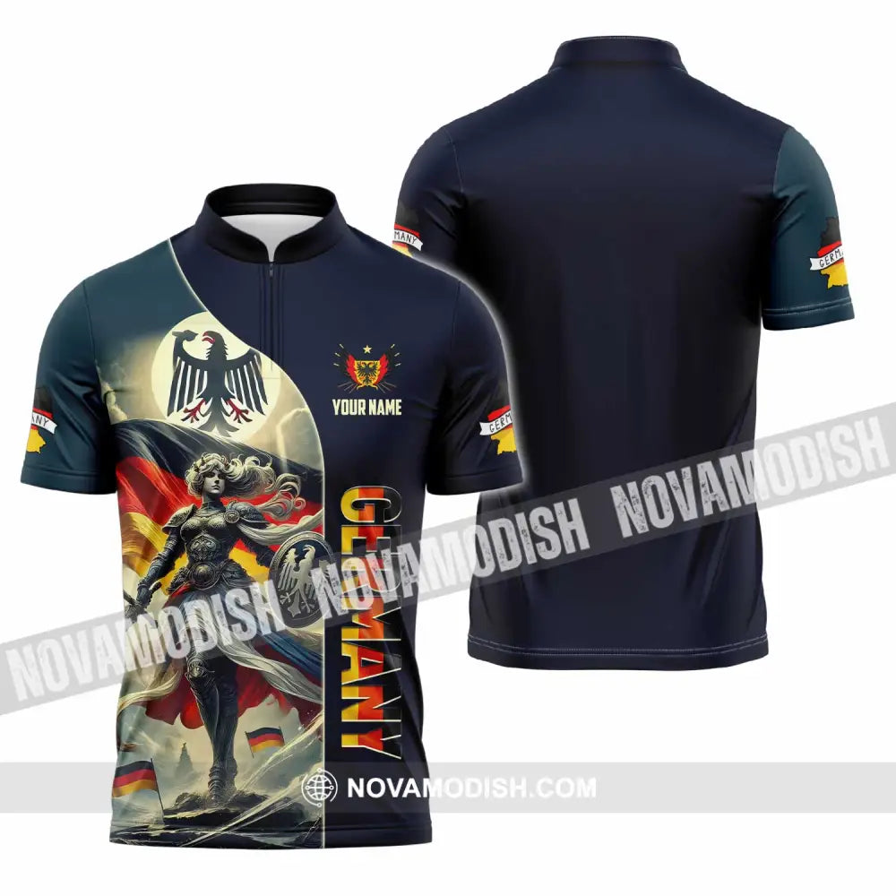 Unisex Shirt - Custom Germany Shirt Zipper Polo Shirt / S T-shirt