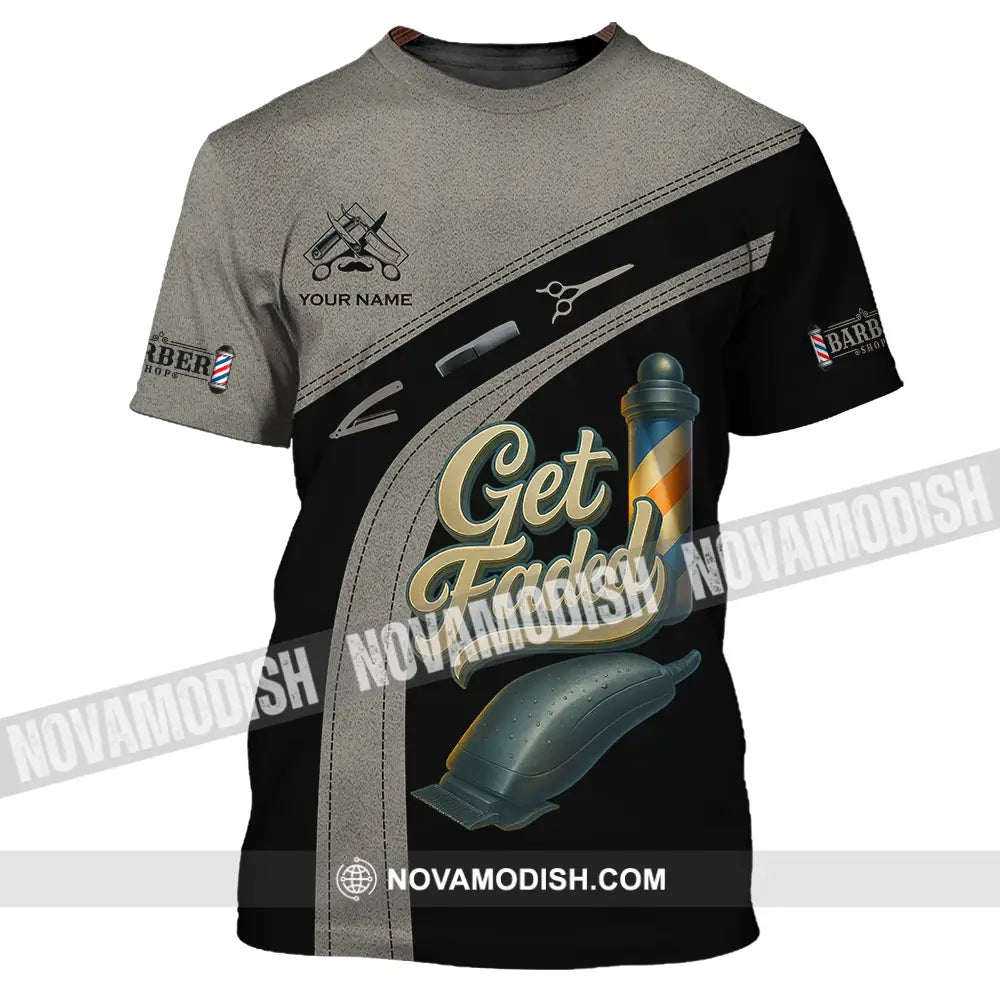 Unisex Shirt - Custom Get Faded Barber Shirt T-Shirt / S T-shirt
