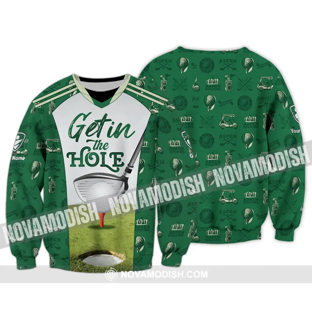 Unisex Shirt - Custom Get In The Hole Golf Shirt Long Sleeve / S T-shirt