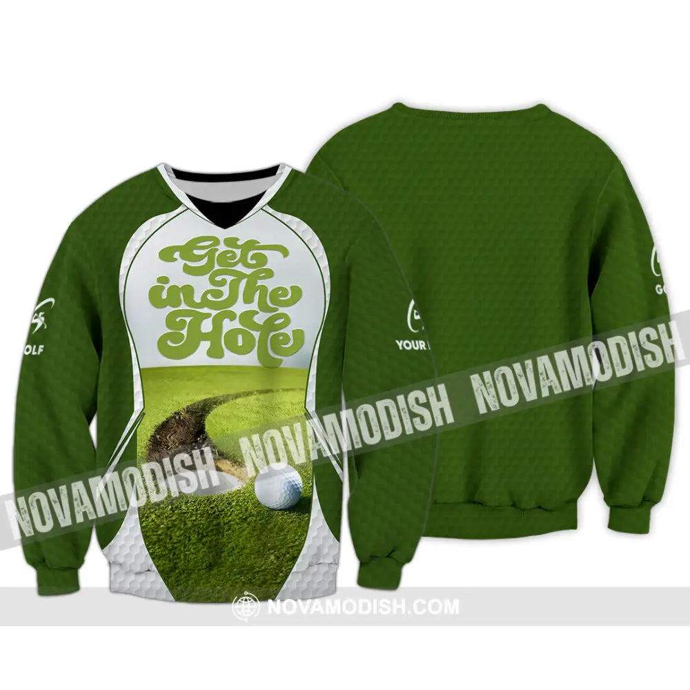 Unisex Shirt - Custom Get In The Hole Golf Shirt Long Sleeve / S T-shirt