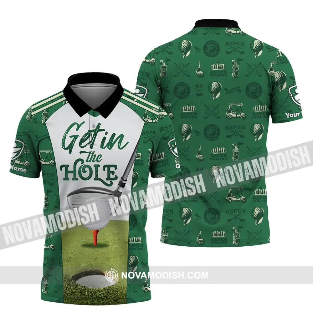Unisex Shirt - Custom Get In The Hole Golf Shirt Polo Shirt / S T-shirt