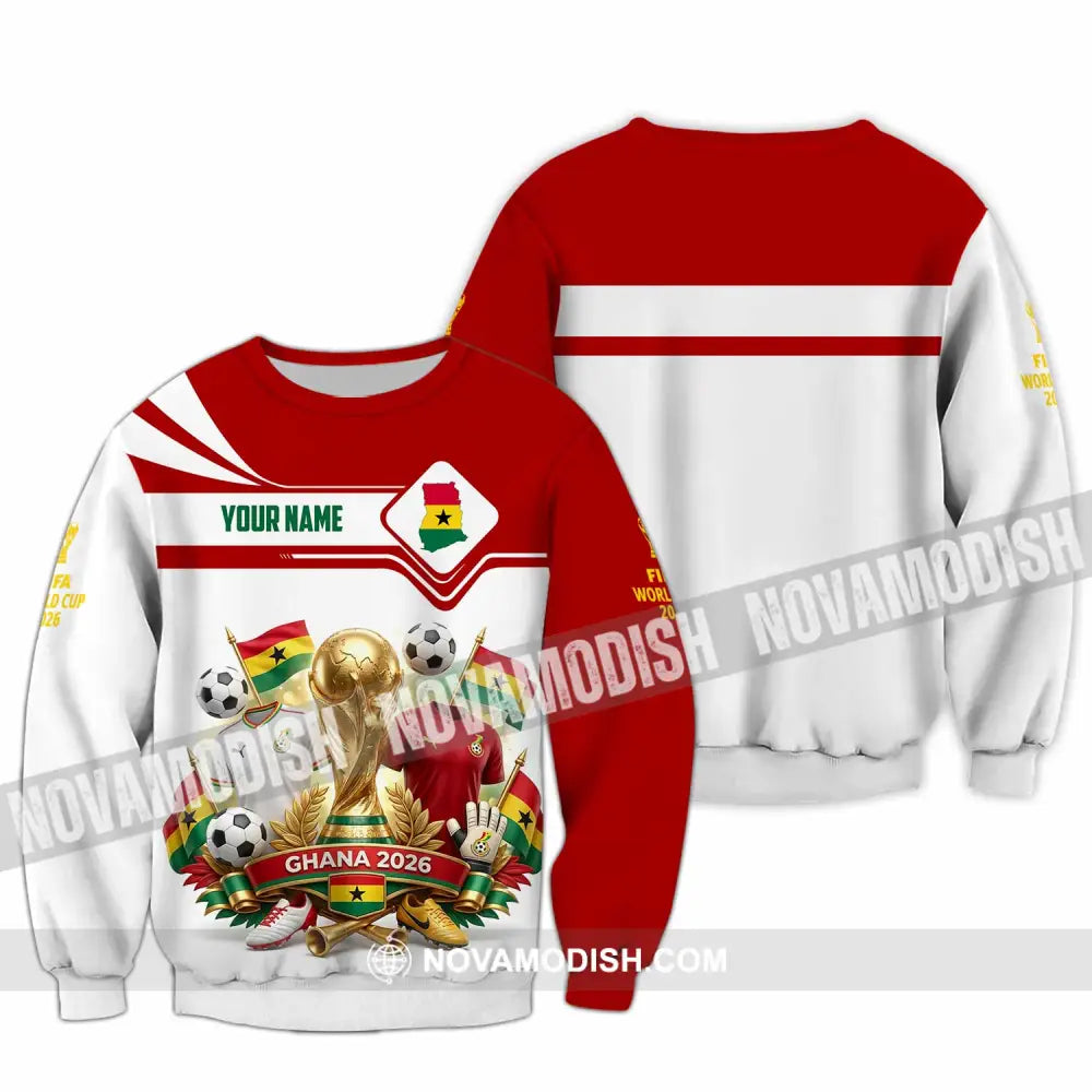 Unisex Shirt - Custom Ghana World Cup 2026 3D Shirt - Long Sleeve / S - T-shirt