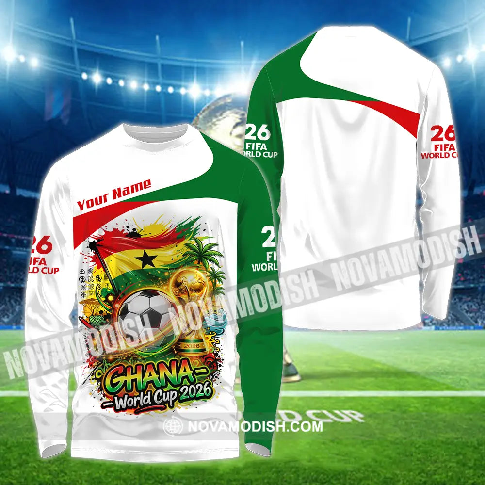 Unisex Shirt - Custom Ghana World Cup 2026 3D Shirt - Long Sleeve Shirt / S - T-shirt