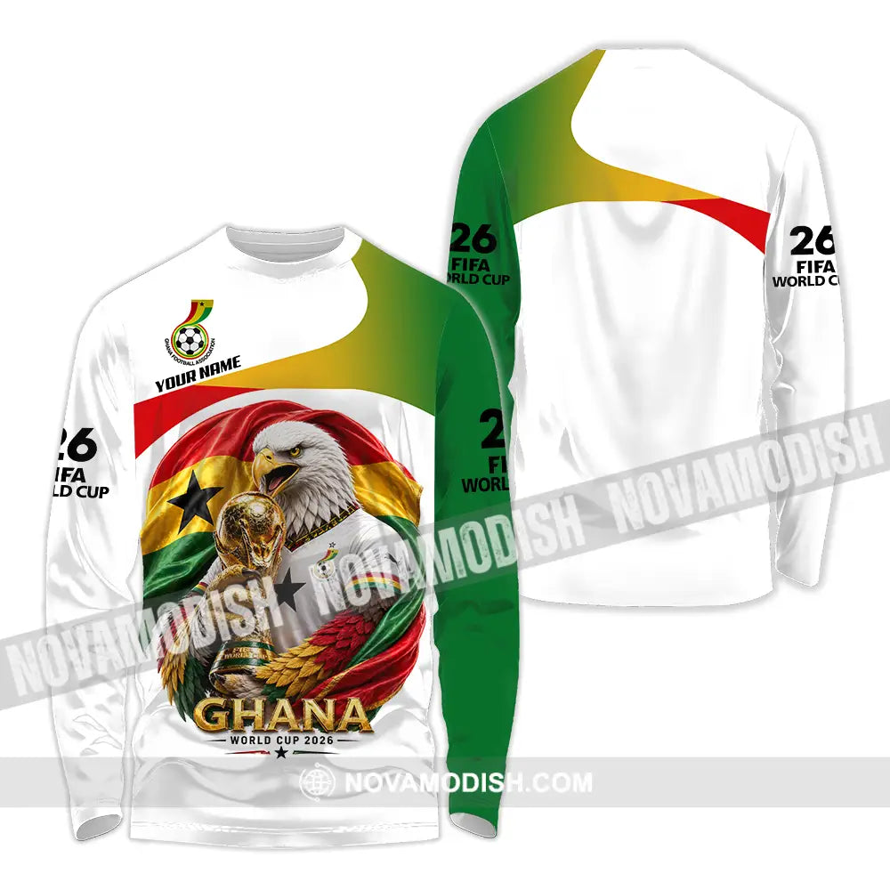 Unisex Shirt - Custom Ghana World Cup 2026 3D Shirt - Long Sleeve Shirt / S - T-shirt