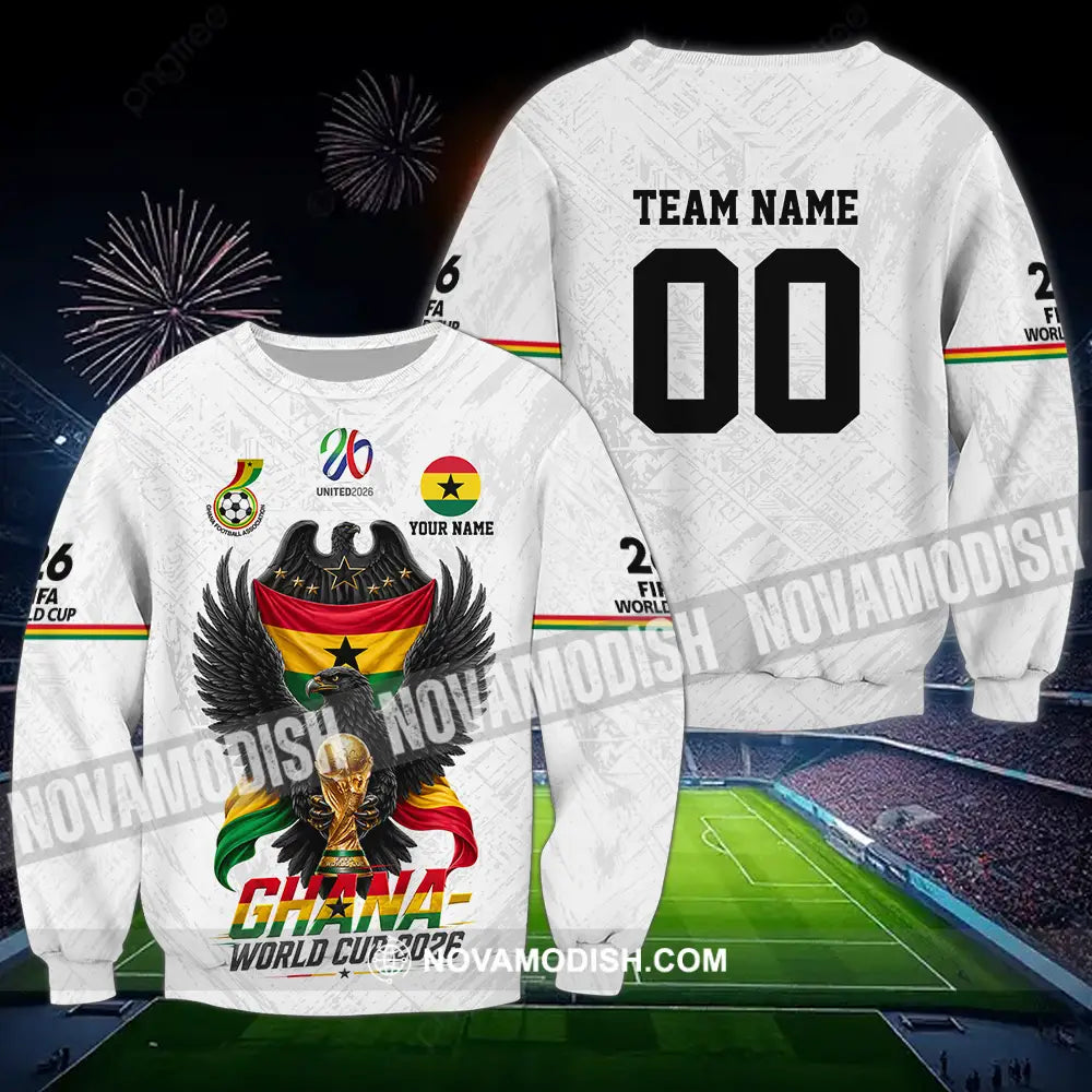 Unisex Shirt - Custom Ghana World Cup 2026 3D Shirt - Long Sleeve / S - T-shirt