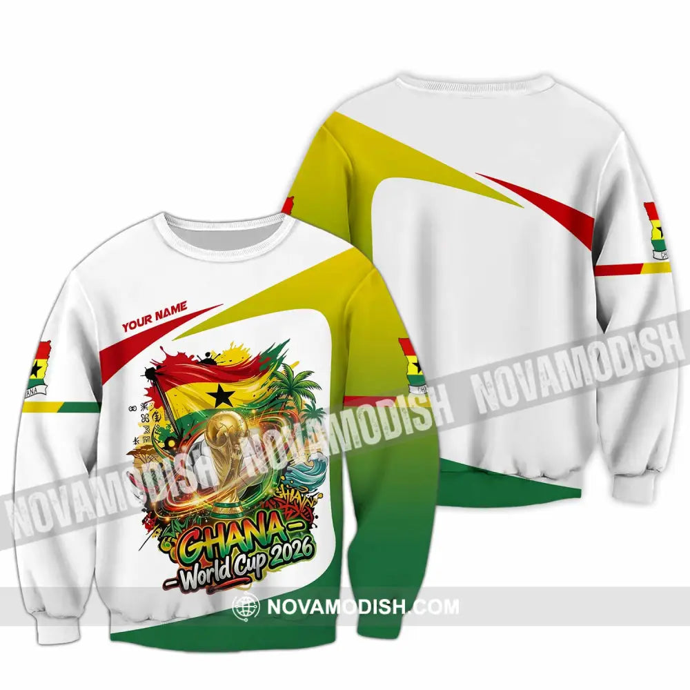 Unisex Shirt - Custom Ghana World Cup 2026 3D Shirt Long Sleeve / S T-shirt