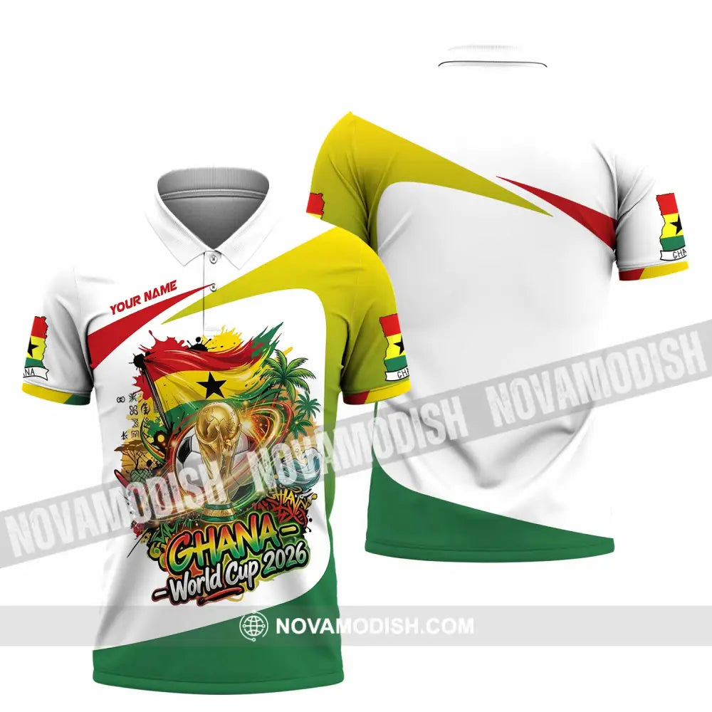 Unisex Shirt - Custom Ghana World Cup 2026 3D Shirt Polo Shirt / S T-shirt
