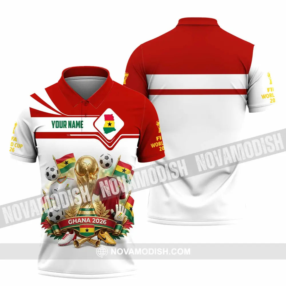 Unisex Shirt - Custom Ghana World Cup 2026 3D Shirt - Polo Shirt / S - T-shirt