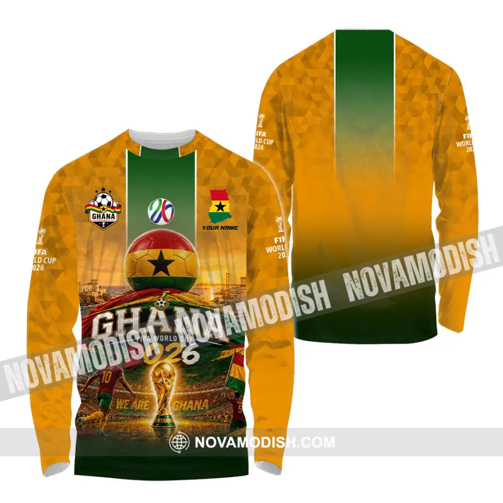 Unisex Shirt - Custom Ghana World Cup 2026 Shirt - Long Sleeve Shirt / S - T-shirt