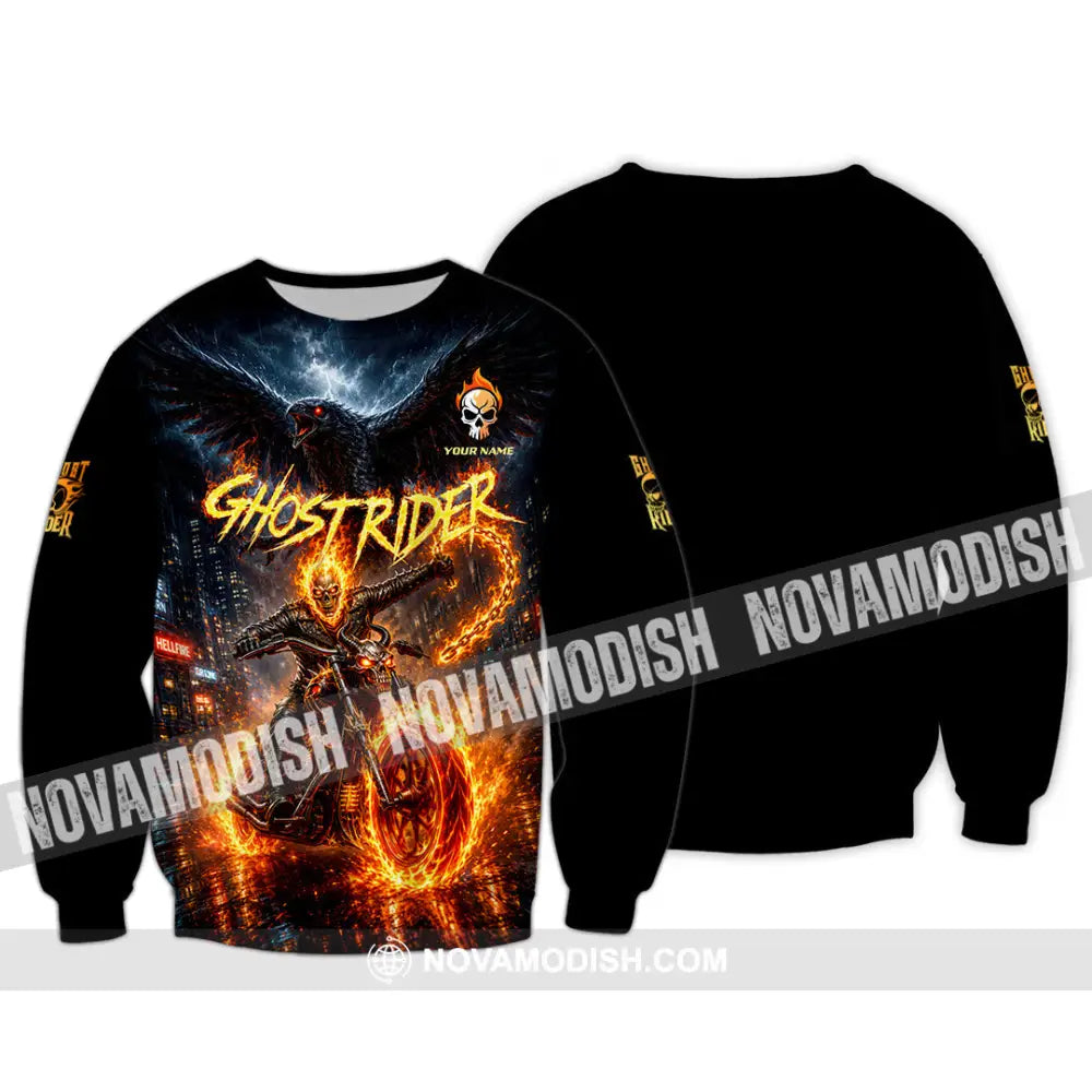 Unisex Shirt - Custom Ghost Rider Shirt - Long Sleeve / S - T-shirt