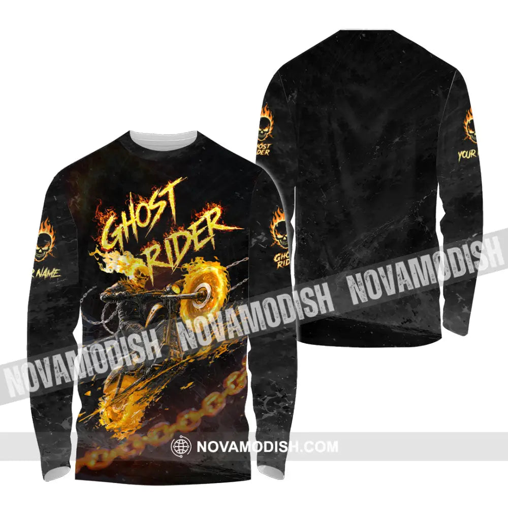 Unisex Shirt - Custom Ghost Rider Shirt - Long Sleeve Shirt / S - T-shirt