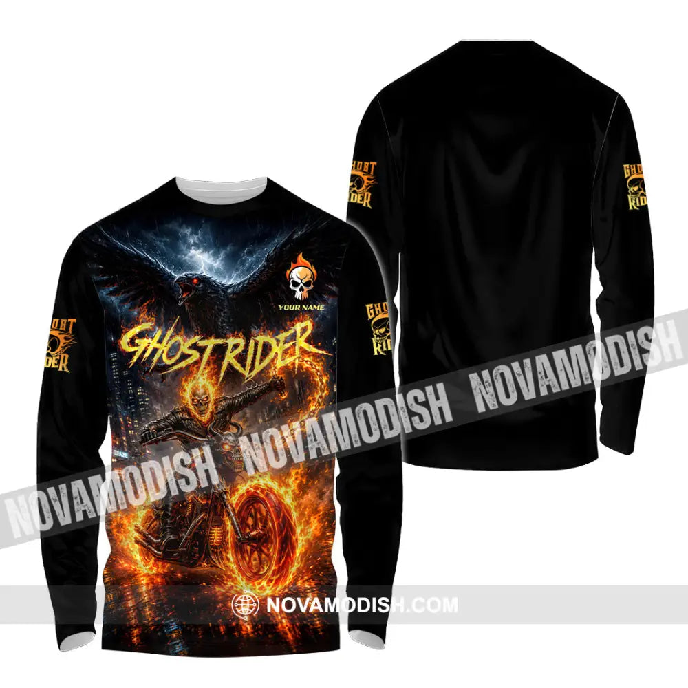 Unisex Shirt - Custom Ghost Rider Shirt - Long Sleeve Shirt / S - T-shirt