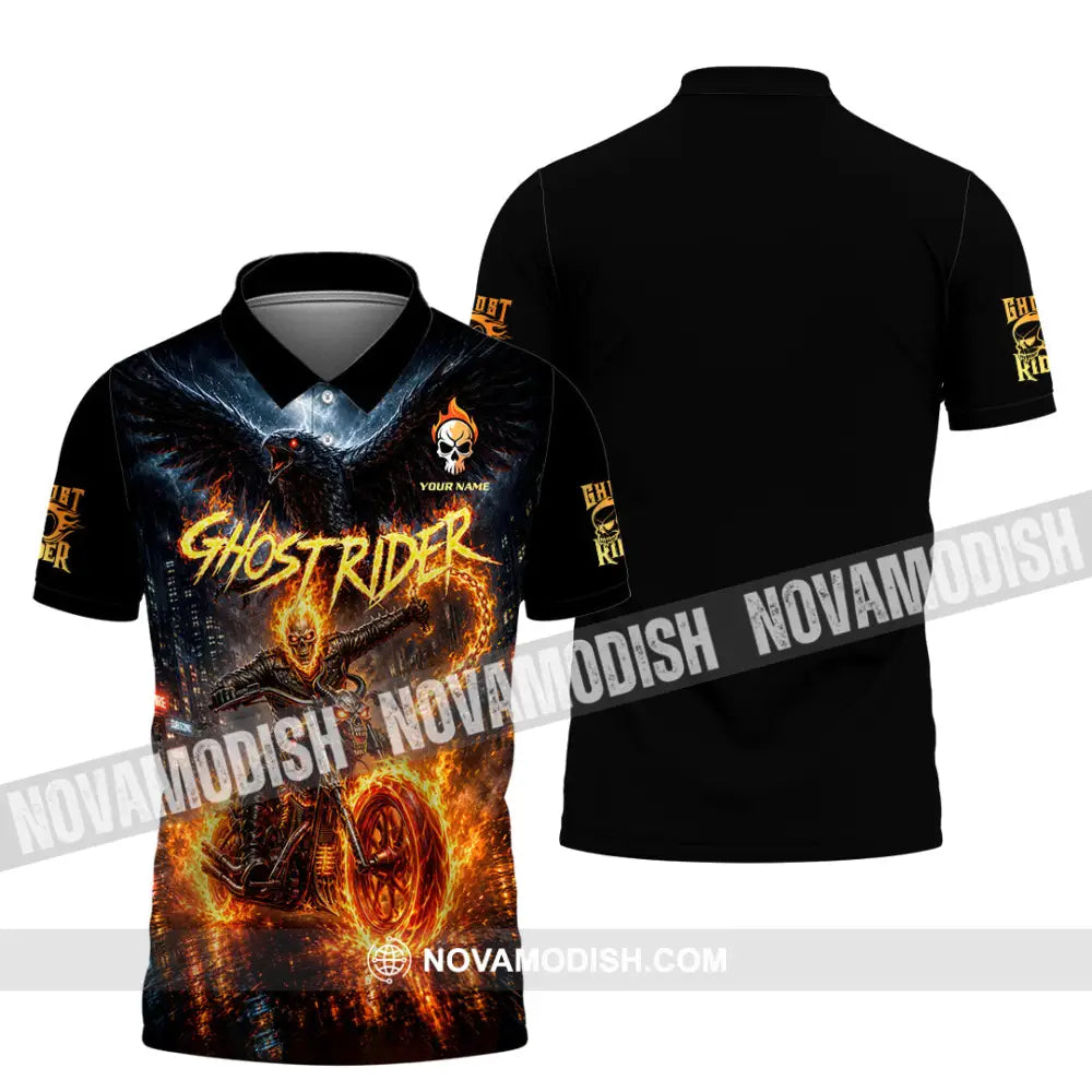 Unisex Shirt - Custom Ghost Rider Shirt - Polo Shirt / S - T-shirt