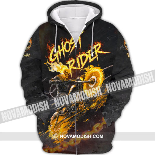 Unisex Shirt - Custom Ghost Rider Shirt - Zipper Hoodie / S - T-shirt