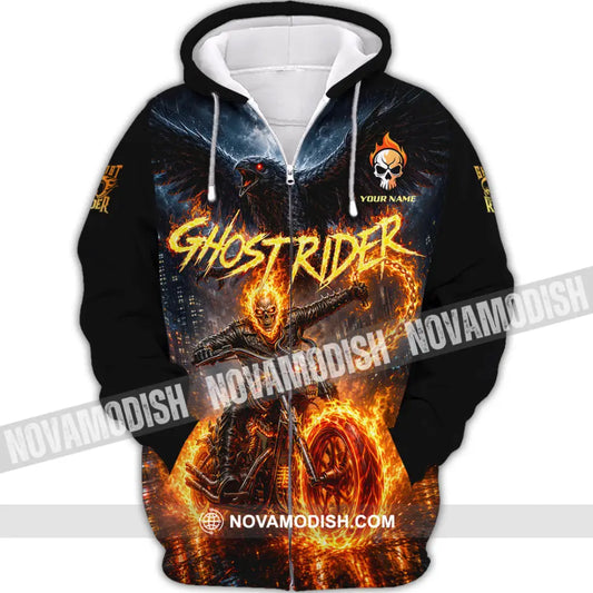 Unisex Shirt - Custom Ghost Rider Shirt - Zipper Hoodie / S - T-shirt