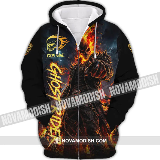 Unisex Shirt - Custom Ghost Rider Shirt - Zipper Hoodie / S - T-shirt