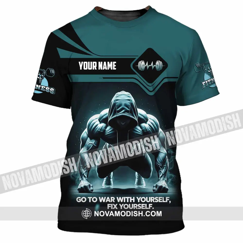 Unisex Shirt - Custom Go To War With Yourself Fix Yourself 3D Shirt T-Shirt / S T-shirt
