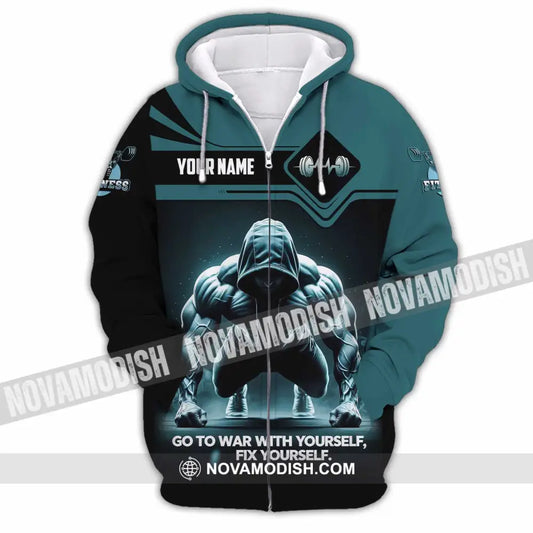 Unisex Shirt - Custom Go To War With Yourself Fix Yourself 3D Shirt Zipper Hoodie / S T-shirt